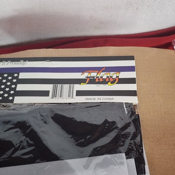 Fly it Proudly Black Blue and White Poly Police Blue Line Flag Size 3ft x 5ft - Picture 10 of 16